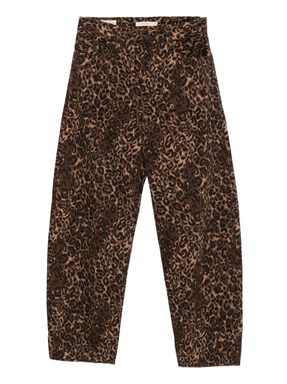 leopard-print jeans