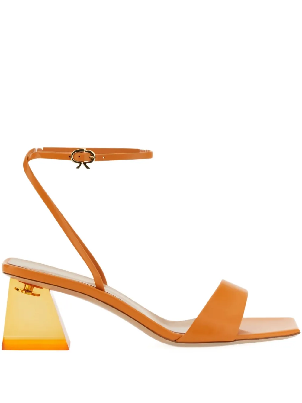 Gianvito Rossi 85mm Cosmic block-heel sandals Oranje