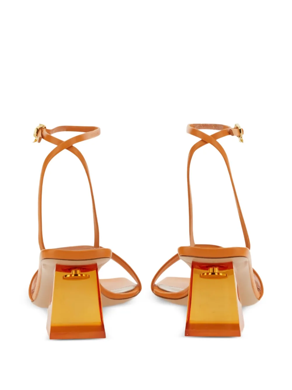 Gianvito Rossi 85 mm Cosmic sandalen met blokhak Oranje