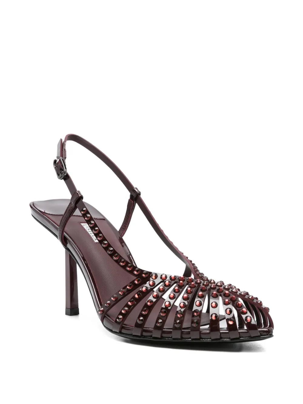 Le Silla 85mm crystal-embellished sandals Red