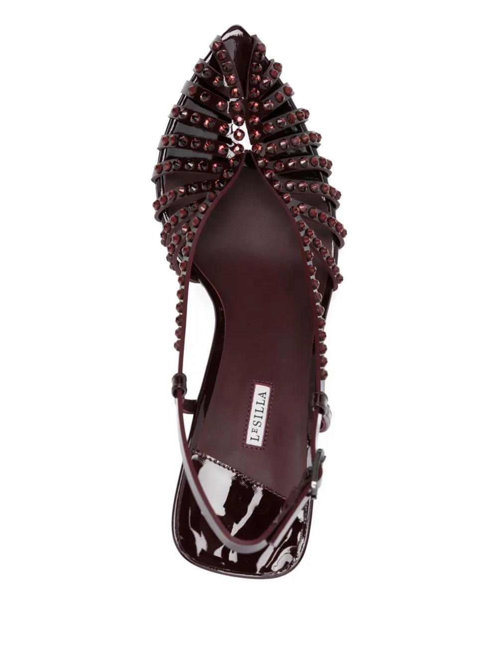 Le Silla 85mm crystal-embellished sandals Red