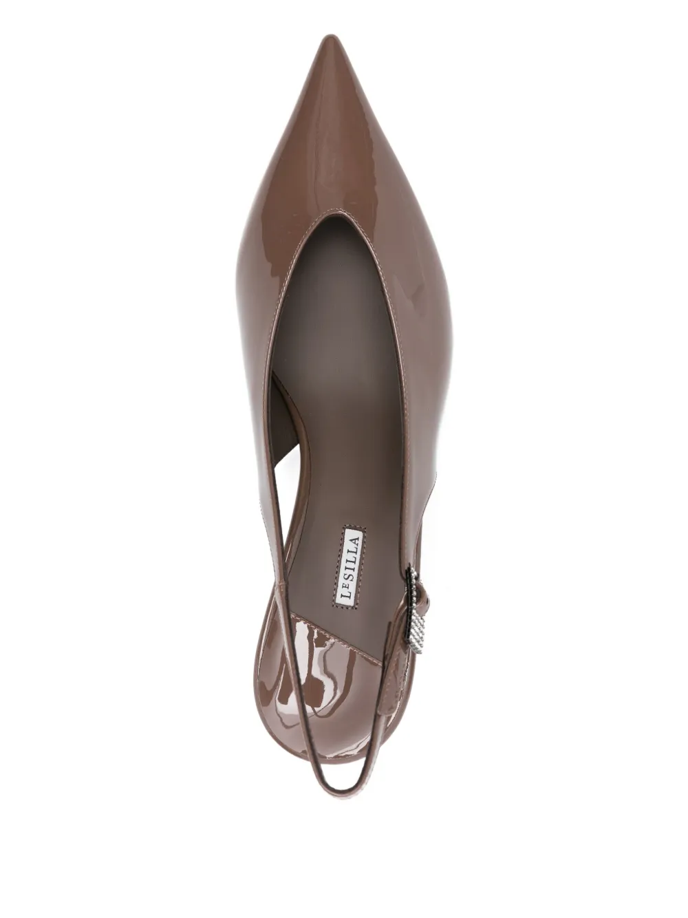 Le Silla 75mm Clivage pointed-toe pumps Brown