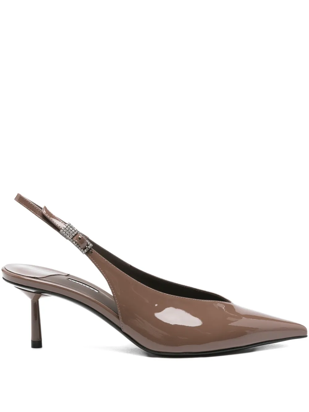 Le Silla 75mm Clivage pointed-toe pumps Brown