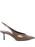 Le Silla 75mm Clivage pointed-toe pumps - Brown