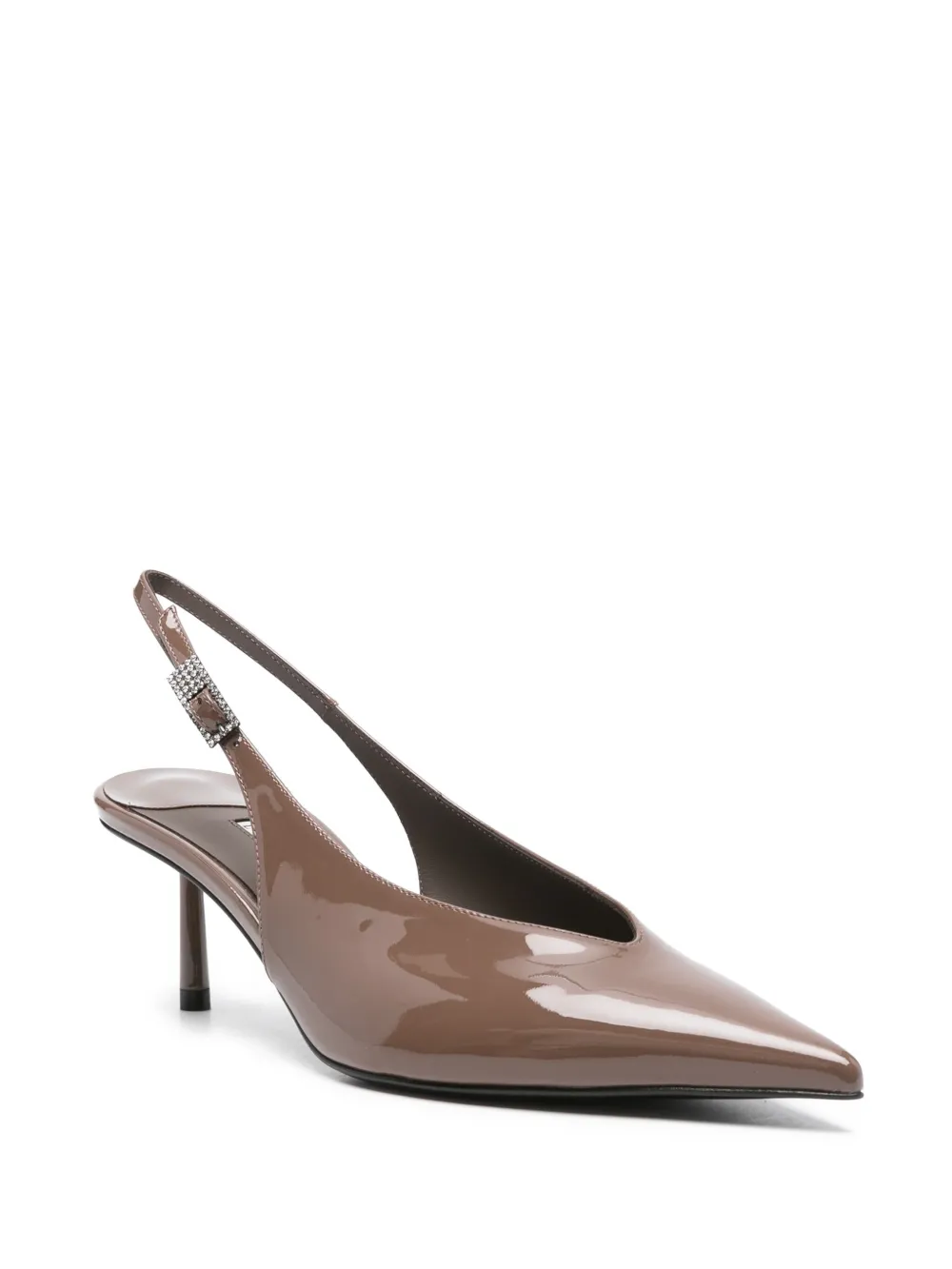 Le Silla 75mm Clivage pointed-toe pumps Brown