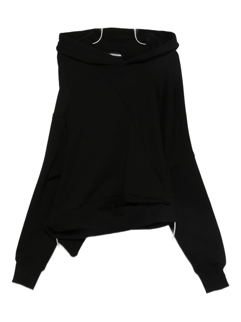 Junya Watanabe asymmetric-design hoodie | Black | Image 1