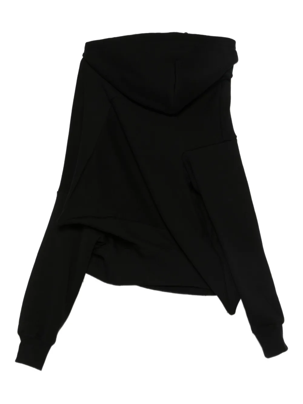 Junya Watanabe Asymmetrische hoodie - Zwart