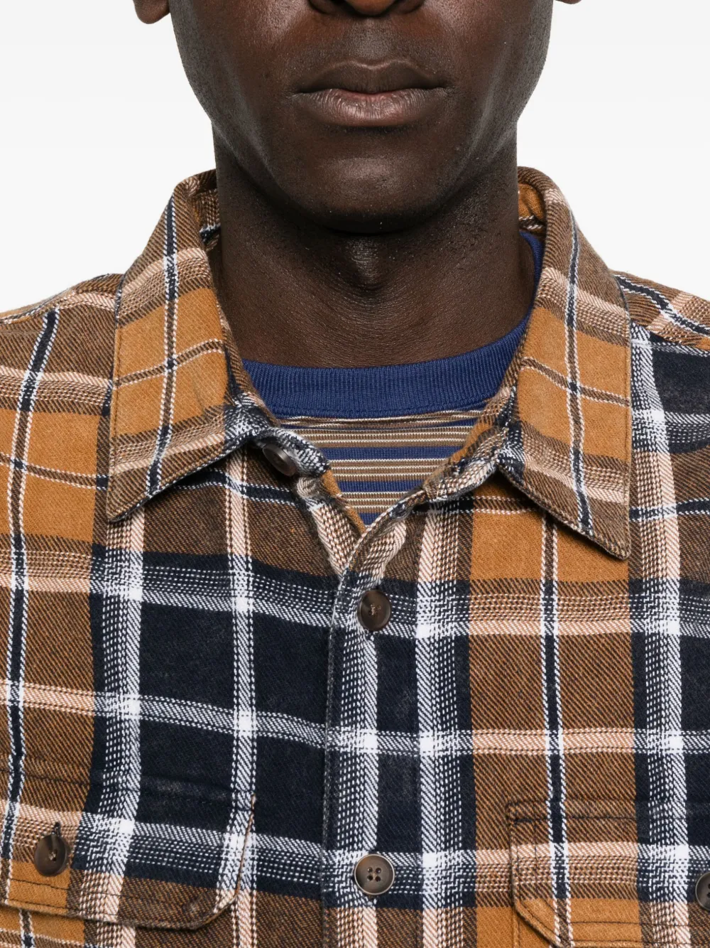 Ksubi Rosebowl geruit overhemd met lange mouwen Bruin