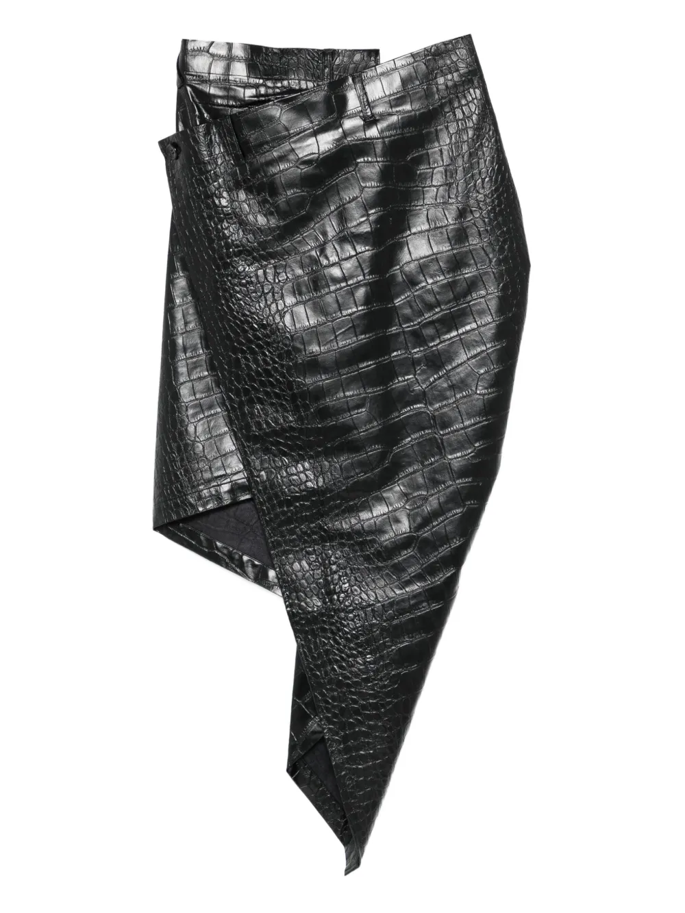 Junya Watanabe crocodile-effect asymmetric skirt | Asymmetric & Draped Skirts | Image 2