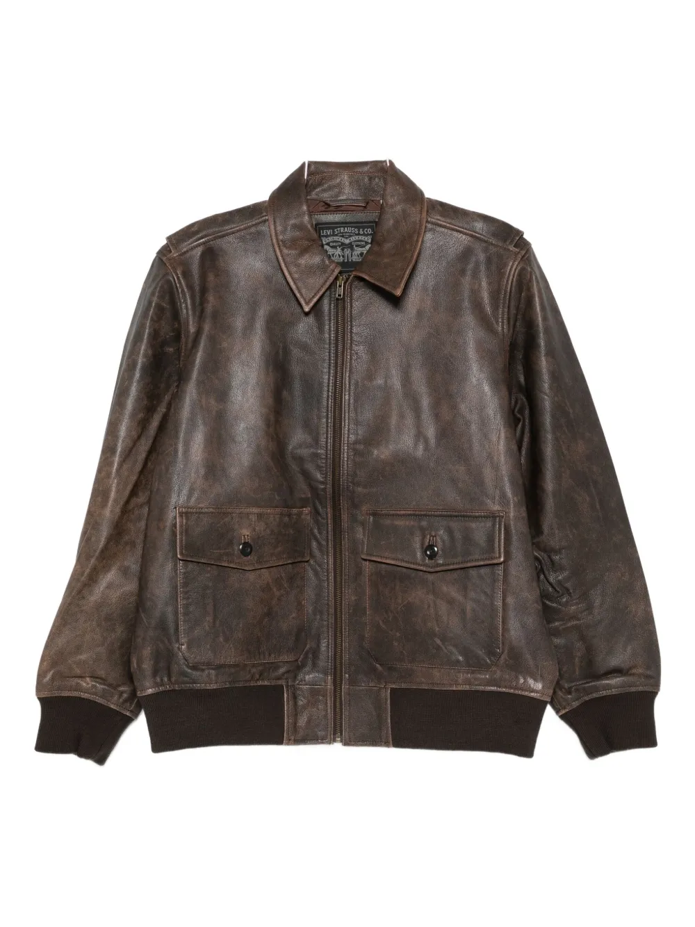 Levi's leather coat | Brown | Image 1