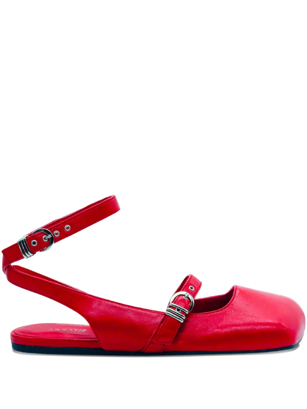 Vic Matie buckle-strap flat pumps Red