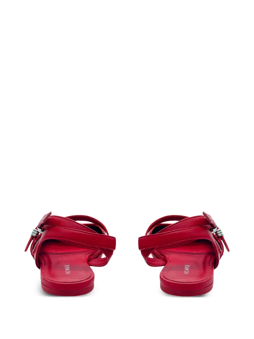 Vic Matie buckle-strap flat pumps Red