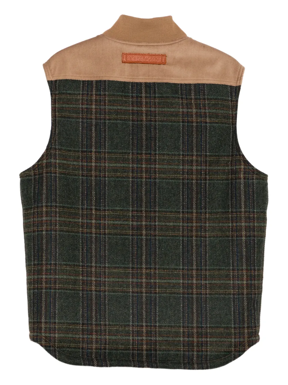 Junya Watanabe Multicolor Cotton And Wool Sleeveless Jacket In Brown