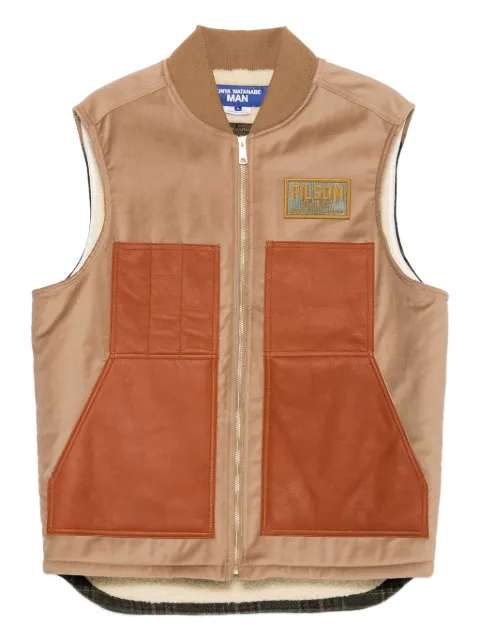 Junya Watanabe MAN x Filson logo-patch zip-front gilet 