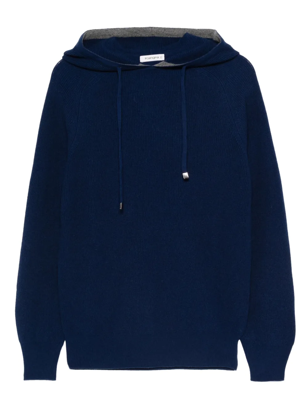 Kangra Fein gestrickter Hoodie | Blau | Image 1