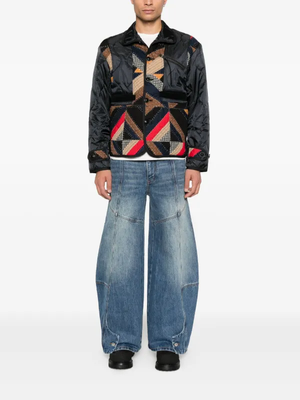 KHOKI Patchwork Zip Jacket | Blue | FARFETCH