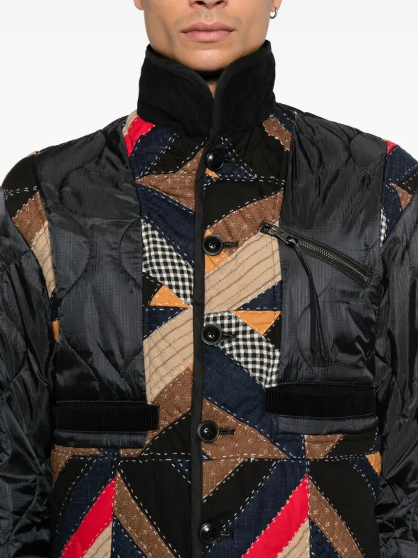 KHOKI Patchwork Zip Jacket | Blue | FARFETCH