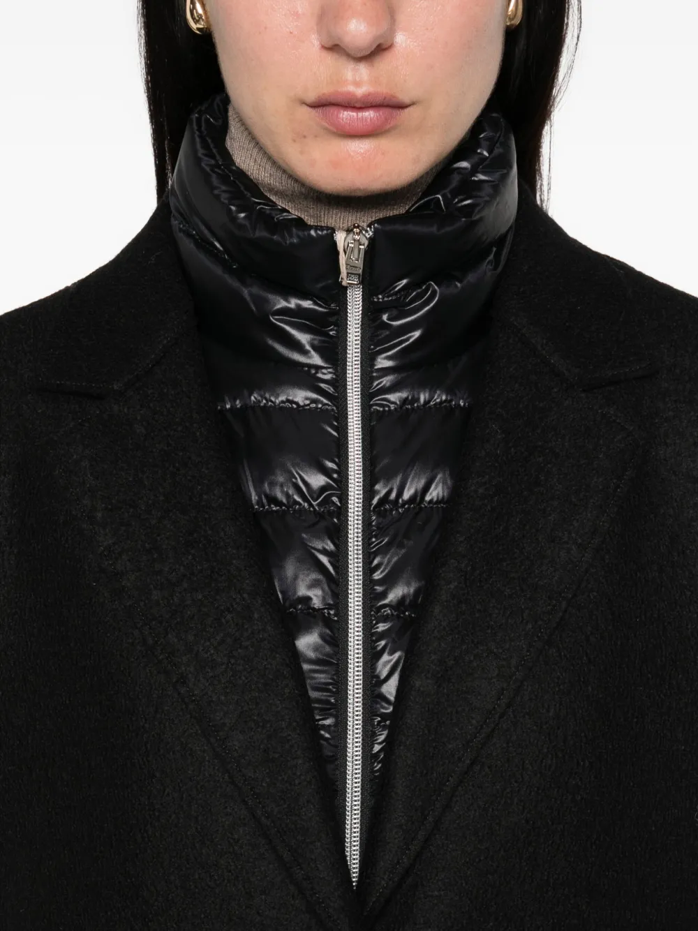 Herno detachable-liner coat Zwart