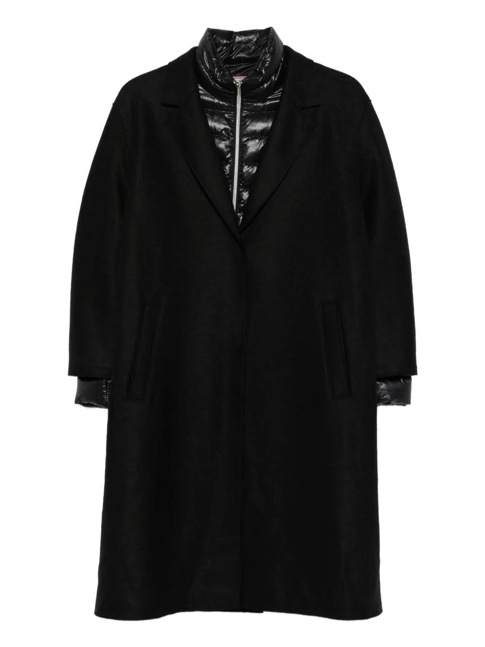 Herno detachable-liner coat Zwart