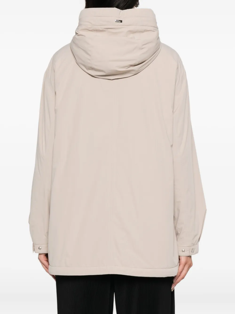 Herno Jas met capuchon en ceintuur Beige