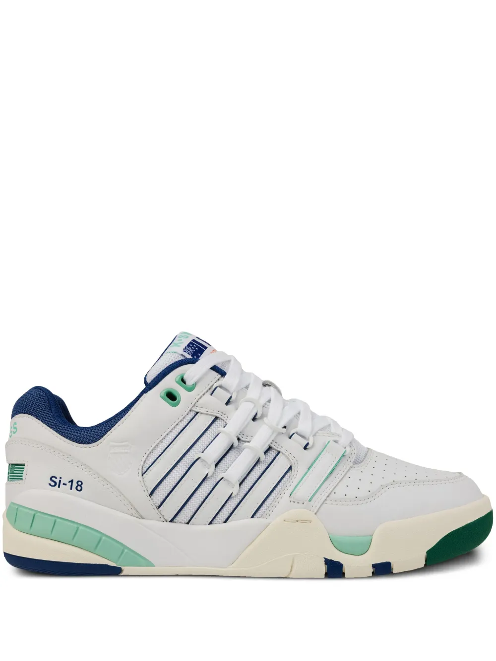 K Swiss SI-18 "White/Galaxy Blue/Lush Meadow/Vanilla Ice" sneakers | White | Image 1