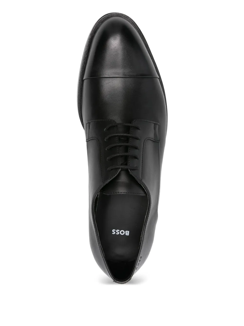 BOSS leather lace-up derby shoes Black