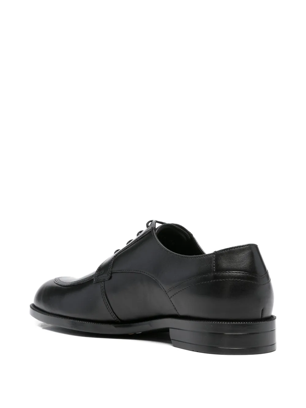 BOSS leather Derby shoes Black