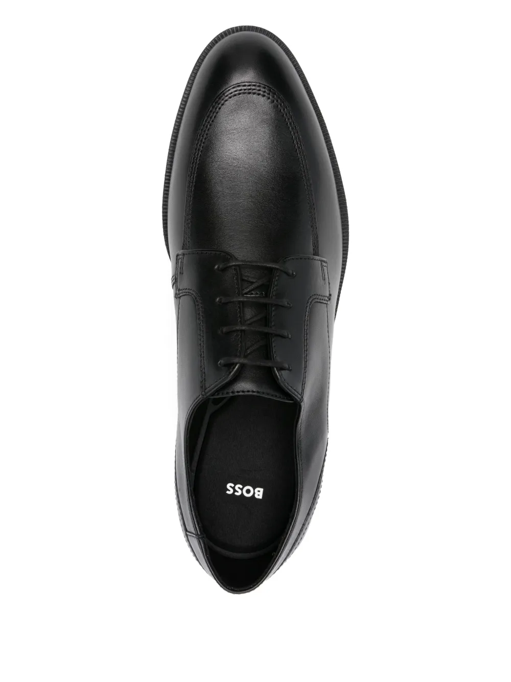 BOSS leather Derby shoes Black