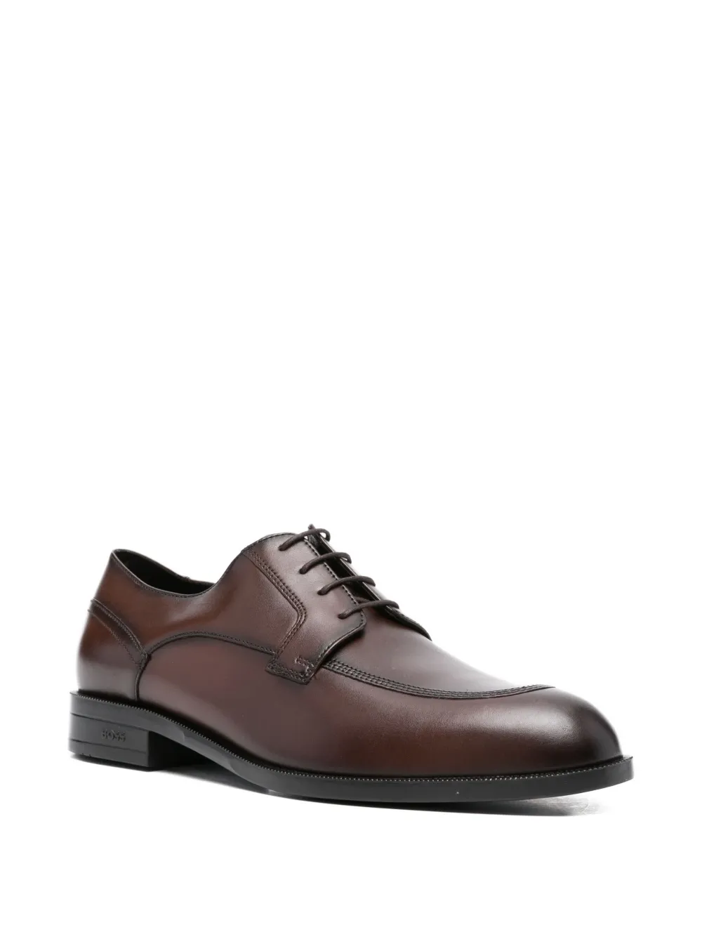 BOSS leather derby shoes Brown