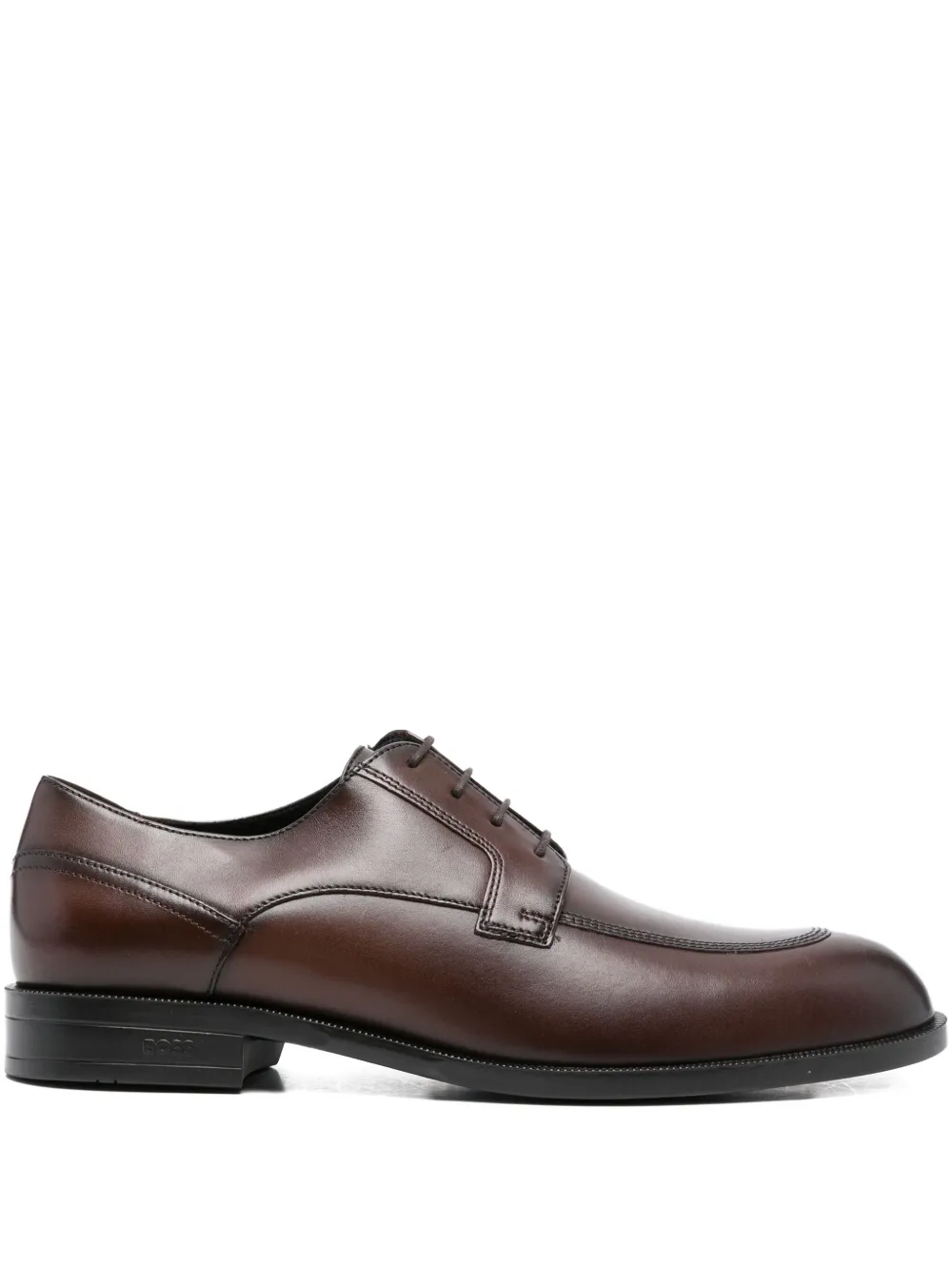 BOSS leather derby shoes Brown