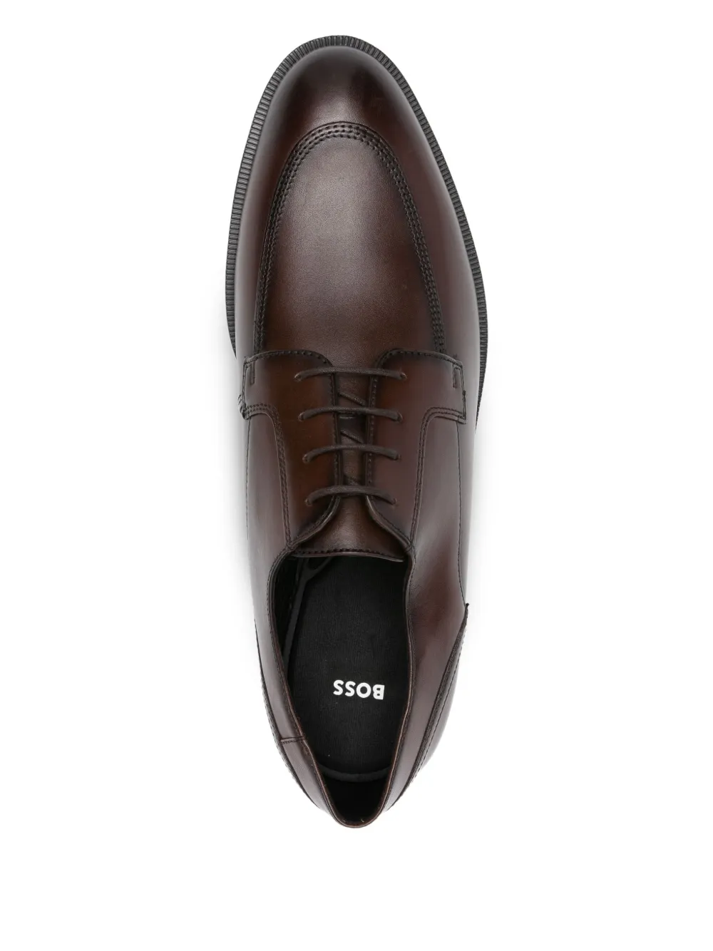 BOSS leather derby shoes Brown