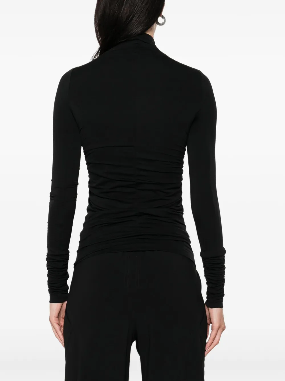 Rick Owens Gedrapeerde top met uitgesneden details Zwart