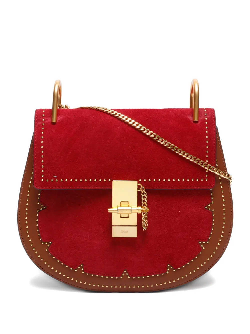 Pre-owned Chloé 2010-2020s Drew Studded Suede Cross Body Bag