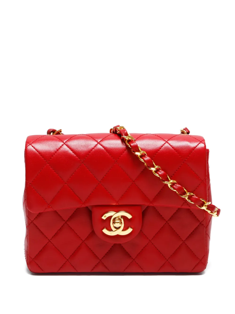 CHANEL Pre-Owned 1985-1993 マテラッセ ショルダーバッグ S - レッド CHANEL Pre-Owned 1985-1993 マテラッセ ショルダーバッグ S - レッド