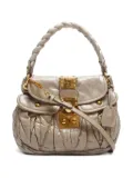 Miu Miu Pre-Owned 2000-2020 Matelasse leather shoulder bag - Neutrals