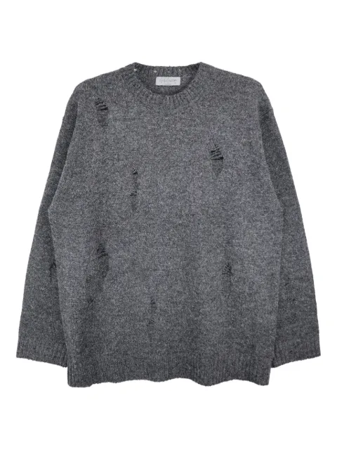 Yohji Yamamoto 시스루 울 스웨터