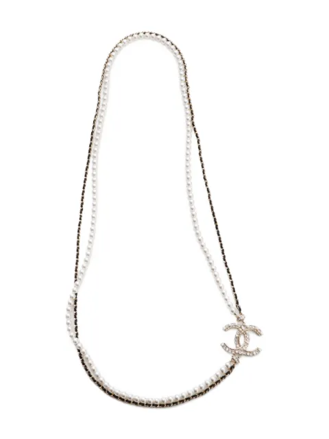 CHANEL Pre-Owned 2023 CC Mark Pearls Rhinestone necklace