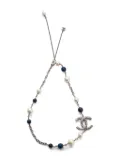 CHANEL Pre-Owned 2014 CC Mark rhinestone pearls necklace - Silver