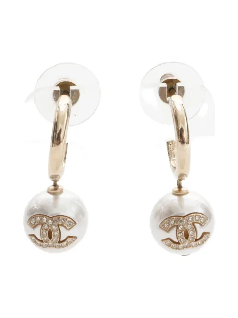 CHANEL Pre-Owned 2022 CC Mark pearl earrings