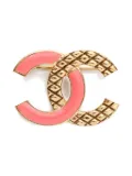CHANEL Pre-Owned 2022 CC Mark brooch - Gold