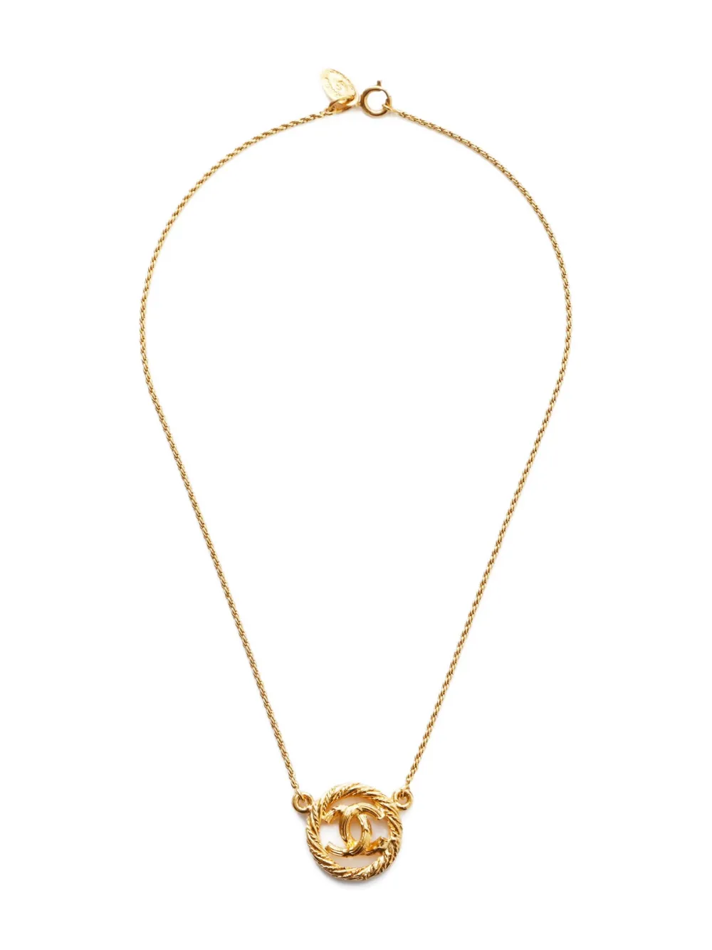 CHANEL Pre-Owned 1980-1990s ココマーク ラウンド ネックレス - ゴールドトーン CHANEL Pre-Owned 1980-1990s ココマーク ラウンド ネックレス - ゴールドトーン