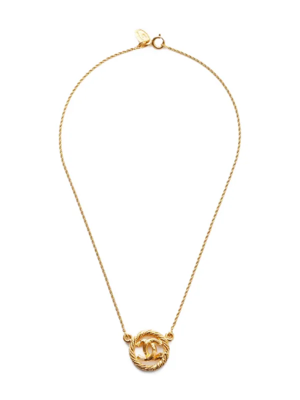 CHANEL Pre-Owned 1980-1990s ココマーク ラウンド ネックレス CHANEL Pre-Owned 1980-1990s ココマーク ラウンド ネックレス