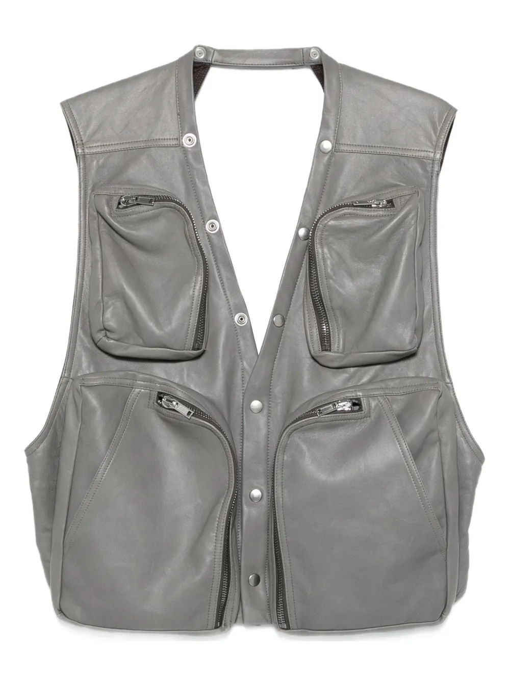 Rick Owens Multi-pocket Leather Vest
