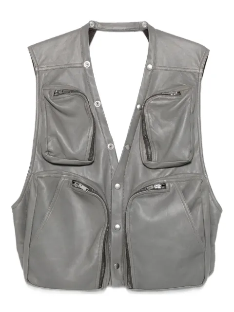 Rick Owens multi-pocket leather vest
