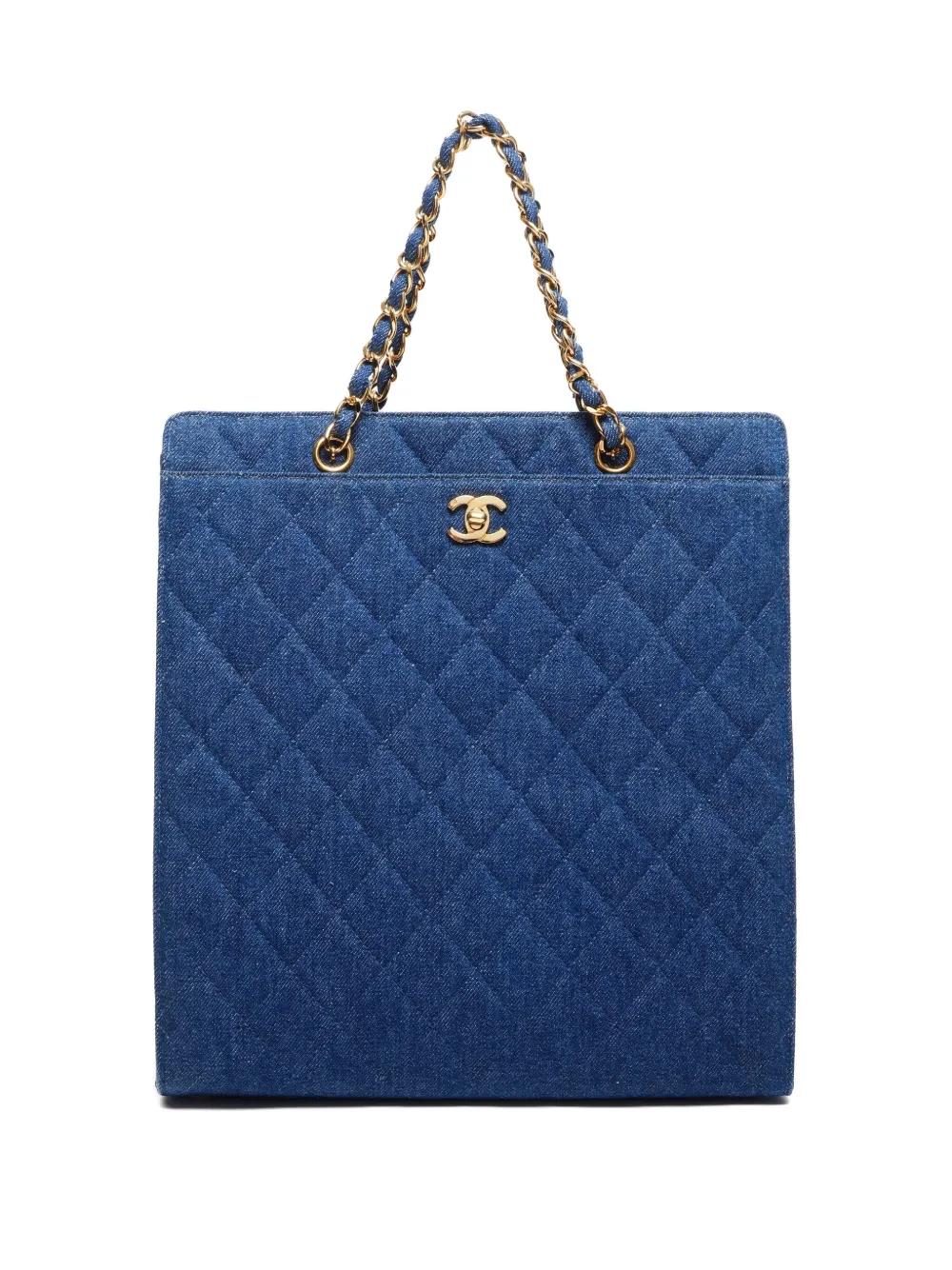 Pre-owned Chanel 1999-2000 Quilted Denim Tote Bag