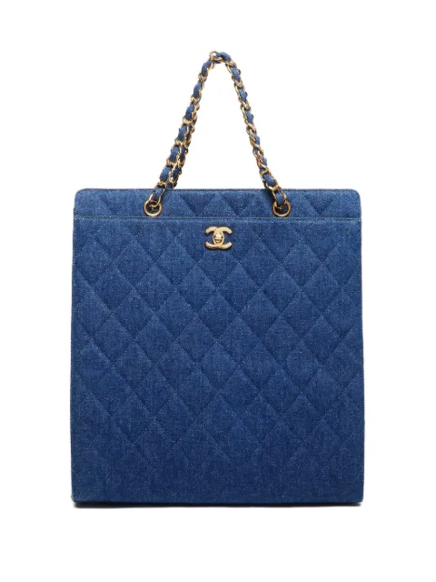 CHANEL Pre-Owned 1999-2000 gesteppte Jeans-Tote Bag