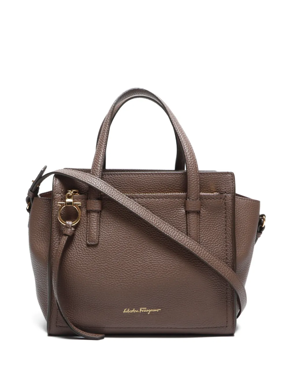 Ferragamo Pre-Owned 2010-2020 Amy leather shoulder bag | Neutrals | Image 1