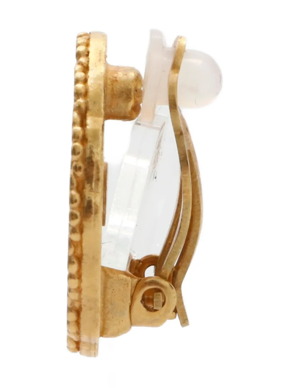 CHANEL Pre-Owned 1994 CC Mark round clip-on earrings | Image 2