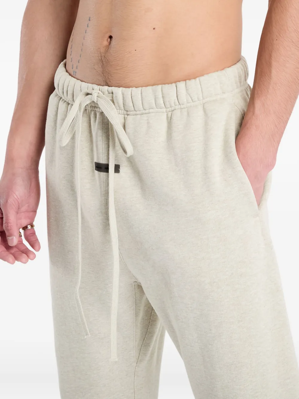 FEAR OF GOD ESSENTIALS Katoenen trainingsbroek Beige
