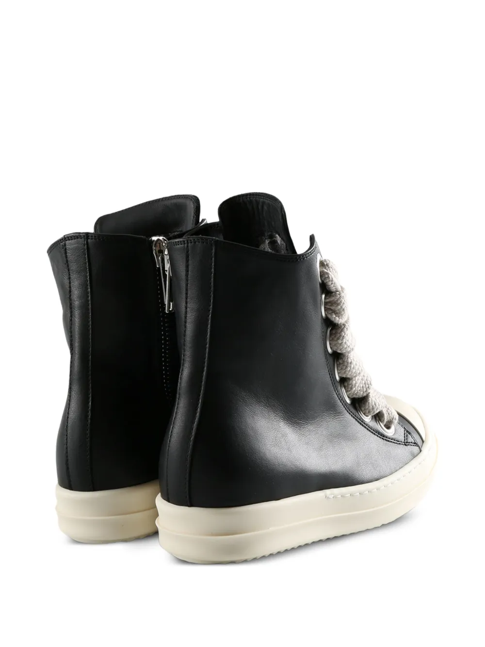 Rick Owens leather high-top sneakers Black